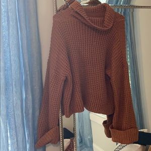 Orange Waffle Knit
